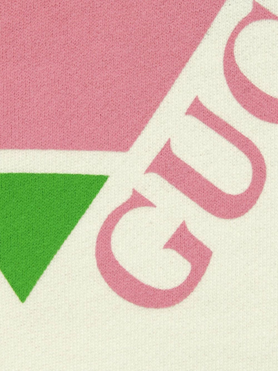 Shop Gucci Logo-print Hoodie In Weiss