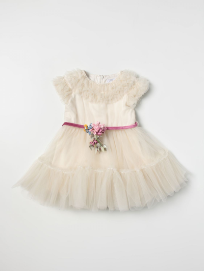 Shop Monnalisa Dress  Kids Color Ecru
