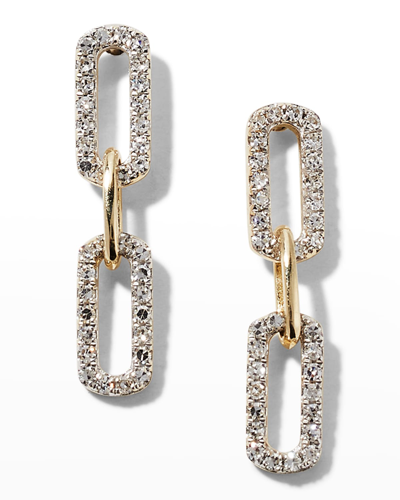 Shop Stone And Strand Diamond Sparkle Chain Earrings In Gold