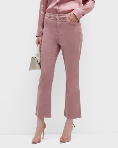 Shop Marella Terme Cropped Flare Pants In Antique Rose