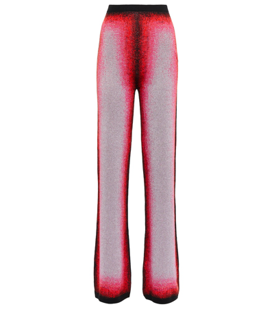 Shop Y/project Gradient Knit Wide-leg Pants In Pink Silver Black