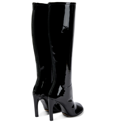 Shop Dries Van Noten Patent Leather Knee-high Boots In Black