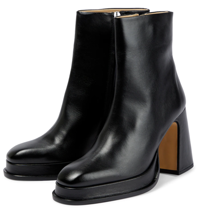 Shop Souliers Martinez Chueca Leather Ankle Boots In Black