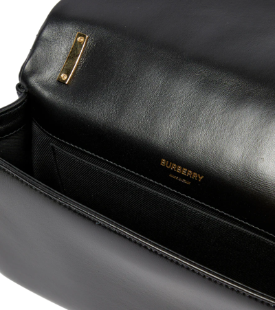 Shop Burberry Lola Small Leather Shoulder Bag In Black