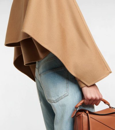 Shop Loewe Wool And Cashmere Jacket In Camel