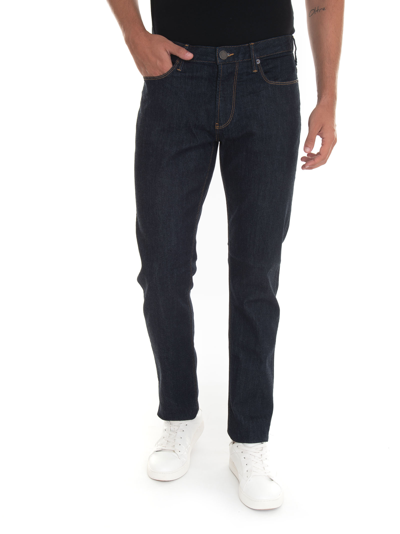 Shop Emporio Armani 5 Pocket Denim Jeans Dark Denim  Man