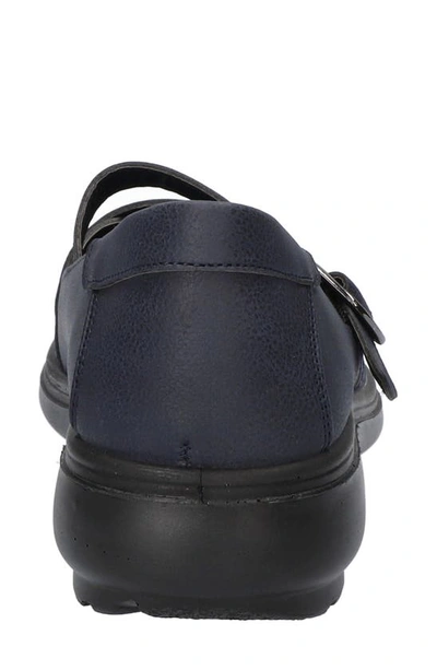 Shop Easy Street Wise Mary Jane Flat In Navy/ Gore