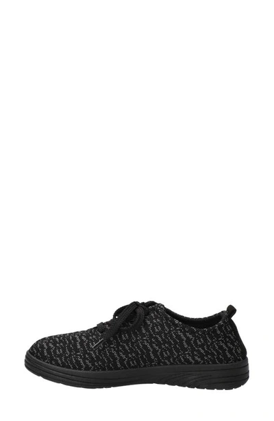 Shop Easy Street Command Knit Sneaker In Black/ Grey Knit