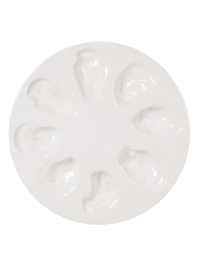 Shop Sagaform Oyster Stoneware Plate In White