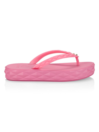 Shop Jimmy Choo Women's Diamond Flip-flops In Candy Pink