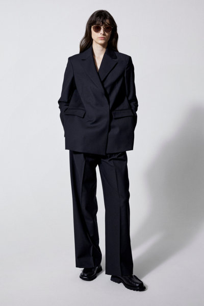 House Of Dagmar Black Virgin Wool Blazer In Black
