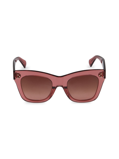 Shop Celine Women's 50mm Square Cat-eye Sunglasses In Pink