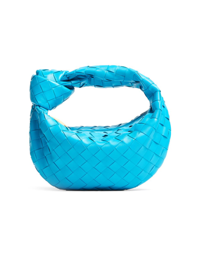 Shop Bottega Veneta Women's Mini Jodie Intrecciato Leather Top-handle Bag In Pool Gold