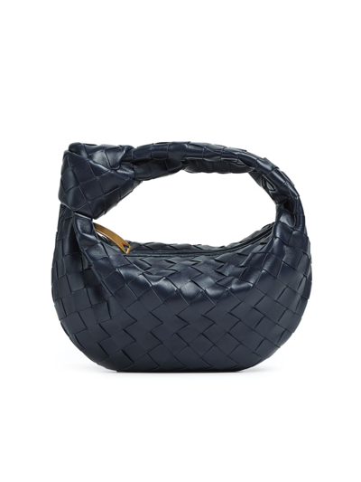 Shop Bottega Veneta Women's Mini Jodie Intrecciato Leather Bag In Space Gold