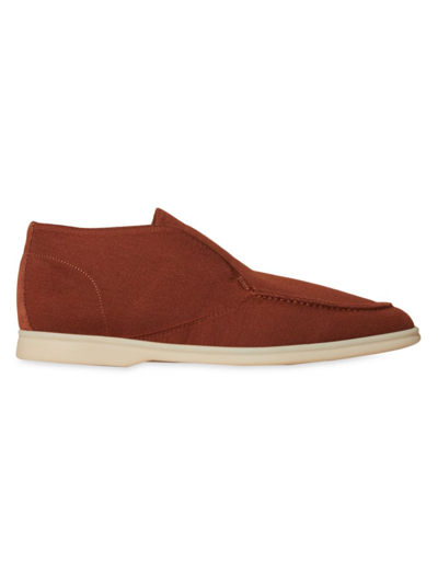 Shop Loro Piana Men's Open Knitted Walk Wish Shoes In Rust