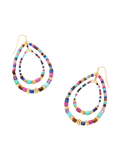 Shop Kendra Scott Women's Bree 14k Gold-plated, Amethyst & Multi-gemstone Beaded Earrings