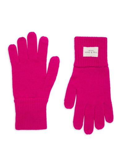 Shop Rag & Bone Women's Addison Wool Gloves In Pink