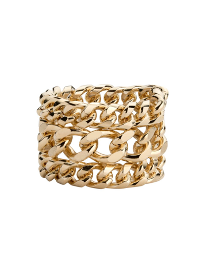 Shop Jennifer Fisher Women's Dean 10k-gold-plated Triple-band Ring In Yellow Gold