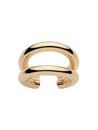 Shop Jennifer Fisher Women's Double Essential 10k-gold-plated Ring In Yellow Gold