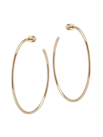 Shop Jennifer Fisher Women's Thread 10k-gold-plated Hoop Earrings In Yellow Gold