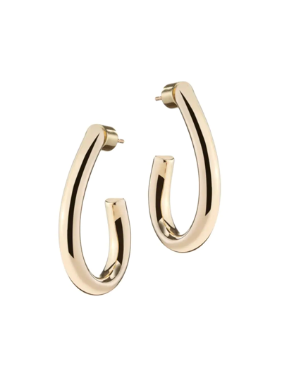 Shop Jennifer Fisher Women's Lilly 10k-gold-plated Teardrop Huggie Hoop Earring In Yellow Gold