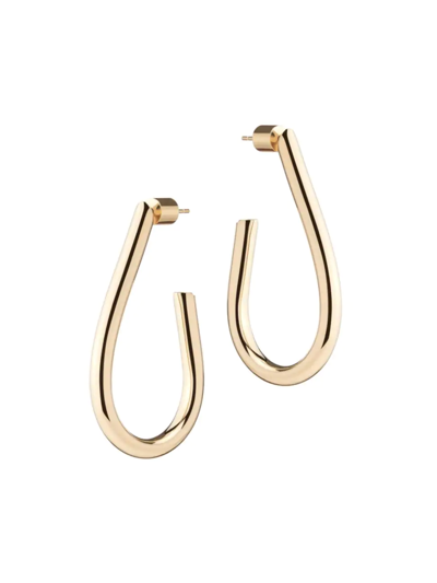 Shop Jennifer Fisher Women's Lilly 10k-gold-plated Baby Teardrop Hoop Earrings In Yellow Gold