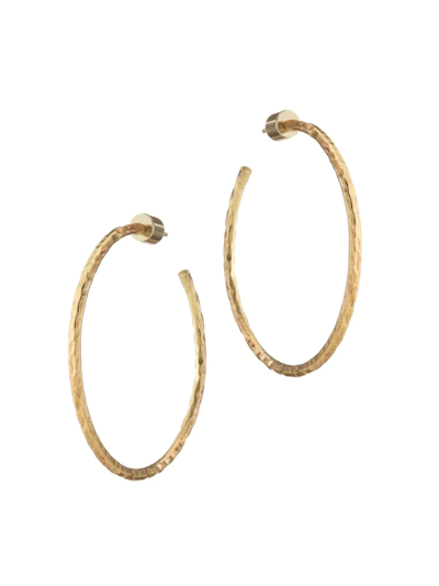 Shop Jennifer Fisher Women's Sarah 10k-gold-plated Baby Hoop Earrings In Yellow Gold