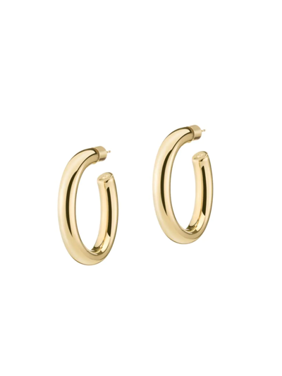 Shop Jennifer Fisher Women's Law 10k-gold-plated Mini Oval Hoop Earrings In Yellow Gold