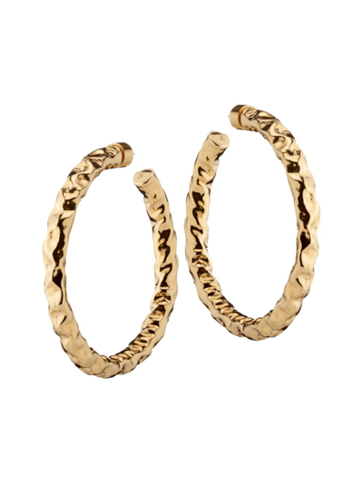 Shop Jennifer Fisher Women's Maeve 10k-gold-plated Petite Hoop Earrings In Yellow Gold