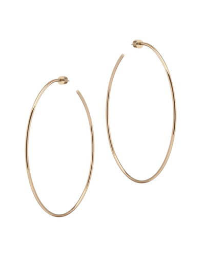 Shop Jennifer Fisher Women's Thread 10k-gold-plated Hoop Earrings In Yellow Gold