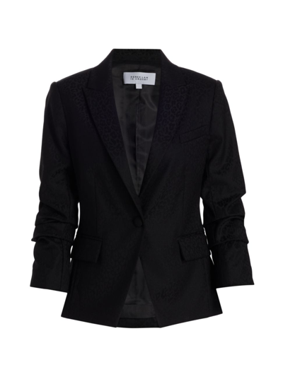 Shop Derek Lam 10 Crosby Women's Ralph Ruched-sleeve Jacket In Black