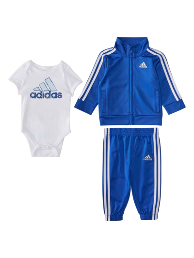 Adidas Originals Baby Boy's 3-piece Tracksuit Set In Royal Blue | ModeSens