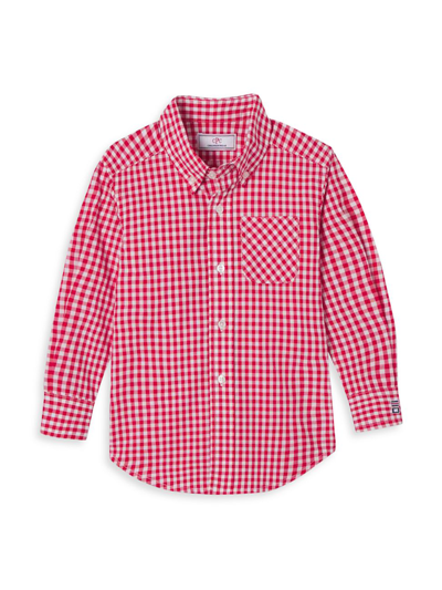 Shop Classic Prep Little Boy's & Boy's Owen Button-front Shirt In Crimson Gingham
