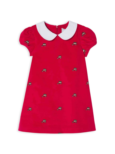 Shop Classic Prep Baby Girl's, Little Girl's & Girl's Paige Embroidered Tree Corduroy Dress In Woody And Tree Embroidery