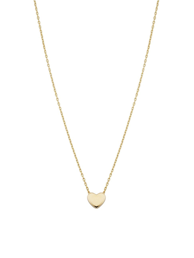 Shop Oradina Women's 14k Yellow Gold Sweet Heart Pendant Necklace