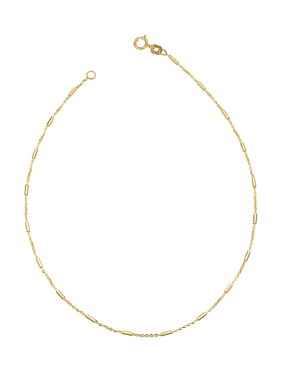 Shop Oradina Women's 14k Yellow Gold Vicenza Rolo Anklet