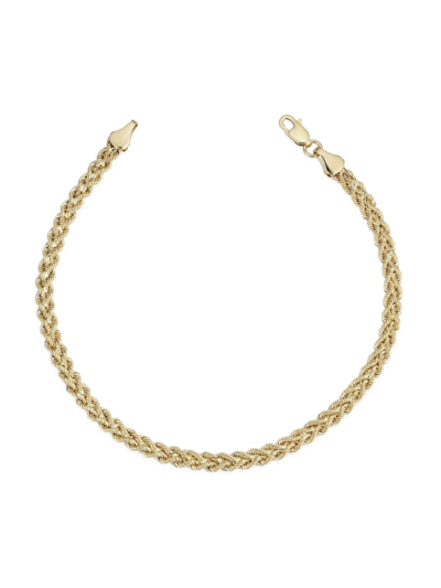 Shop Oradina Women's 14k Yellow Gold Roman Double Rope Bracelet
