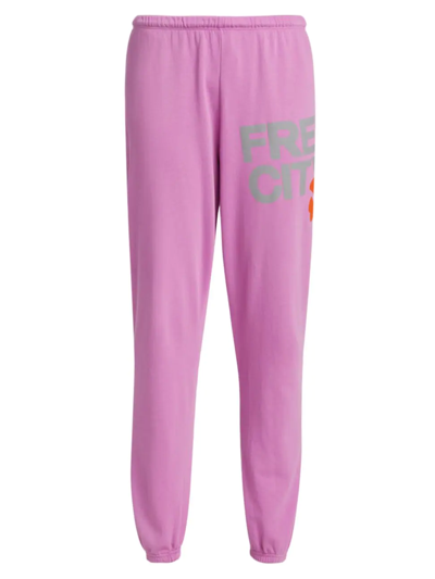 Shop Freecity Women's Logo Sweatpants In Pink Juice