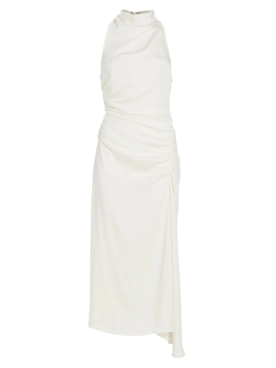Shop A.l.c Women's Inez Satin Halter Dress In Whisper White
