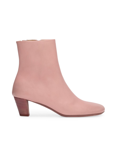 Shop Marsèll Women's Biscotto Leather Ankle Boots In Rosa