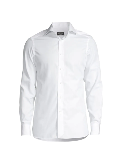 Shop Ermenegildo Zegna Men's Trofeo Comfort Shirt In White