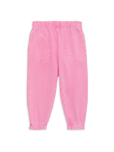 Shop Something Navy Little Girl's & Girl's Classic Cotton Jogger Pants In Pink