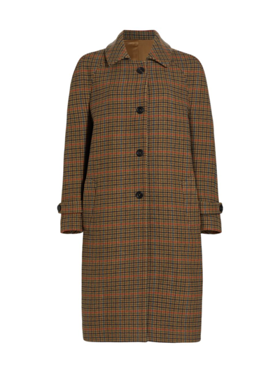 Shop Fortela Women's Alessandro Wool-blend Check Coat