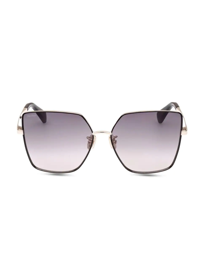 Shop Max Mara Women's Natalia 60mm Butterfly Sunglasses In Shiny Black