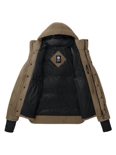 Shop Canada Goose Men's Armstrong Hoody Puffer Coat In Quicksand Sable