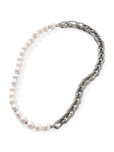 Shop John Hardy Women's Asli Sterling Silver & Freshwater Pearl Chain Necklace