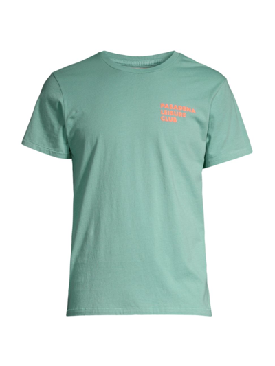 Shop Pasadena Leisure Club Men's Puff Logo T-shirt In Glacier