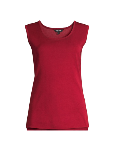 Shop Misook Women's Classic Knit Tank Top In Scarlet Red