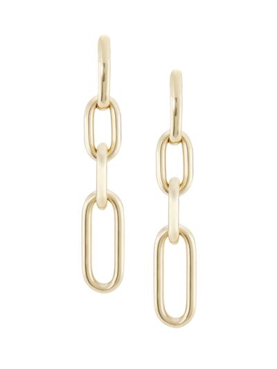 Shop Saks Fifth Avenue Women's 14k Yellow Gold Oval-link Drop Earrings