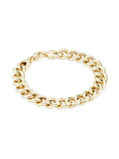Shop Saks Fifth Avenue Women's 14k Yellow Gold Curb-chain Bracelet